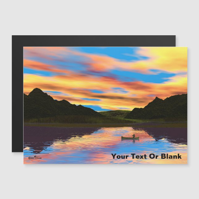 Canoe on Sunset Lake Card (Front/Back)