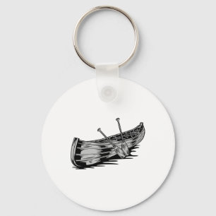 Canoe Paddle Funny Canoeing Kayaking Boating Boat Keychain
