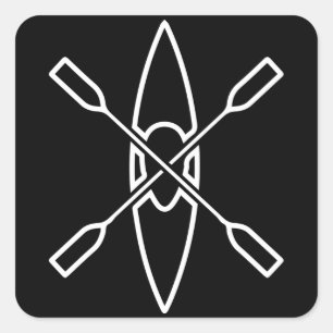 CANOE PADDLE Funny Kayak Gift Paddling Kayaker Square Sticker