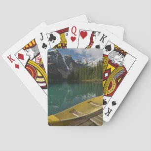 Canoe parked at a dock along Moraine Lake, Banff Playing Cards