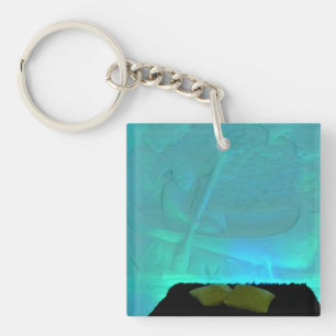 Canoe Room at Hotel de Glace, Quebec, Canada Keychain