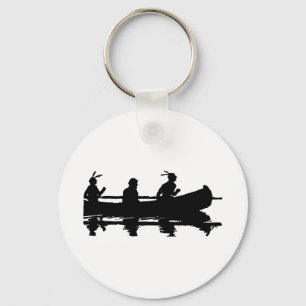 Canoe Silhouette Keychain
