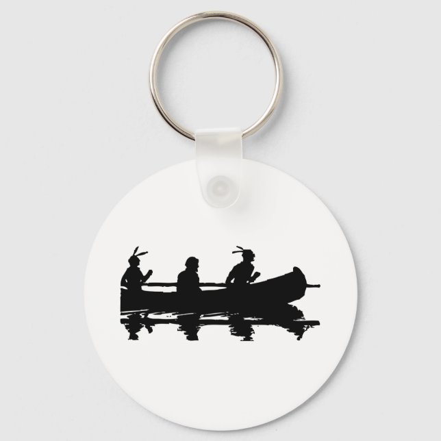 Canoe Silhouette Keychain (Front)