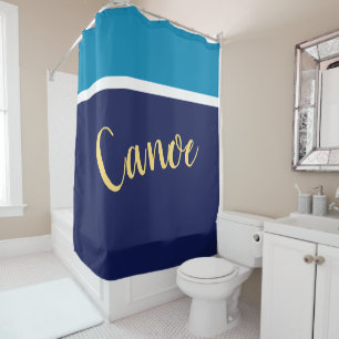 CANOE Sporty Navy Ocean Blue Colour Block Text