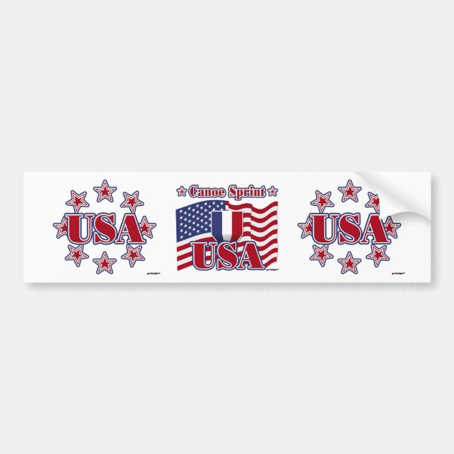 Canoe Sprint USA Bumper Sticker (Front)