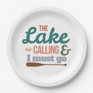 Canoe The Lake Is Calling And I Must Go Gift Idea Paper Plate