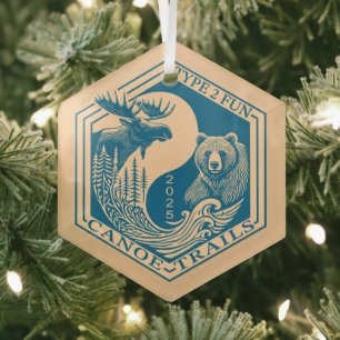 Canoe Trails Hex Ornament 2025