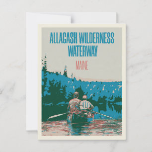 Canoeing Adventure in Allagash Wilderness Waterway Postcard