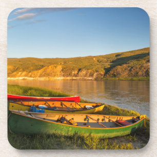 Canoeing Along The White Cliffs Of Missouri Coaster