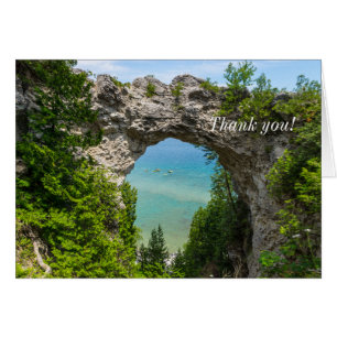 Canoeing At Arch Rock Thank You Card