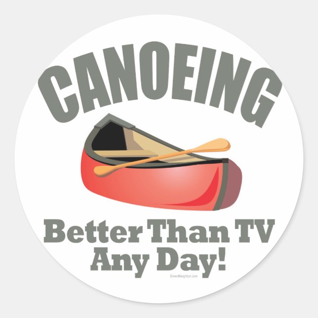 Canoeing Classic Round Sticker (Front)