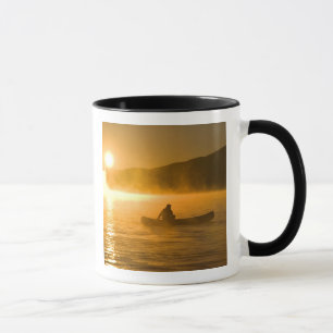 Canoeing in Lily Bay at sunrise, Moosehead Lake, Mug