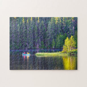 Canoeing in Quebec Canada. Jigsaw Puzzle