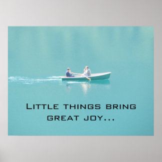 Canoeing on a Peaceful Lake - Saying Poster
