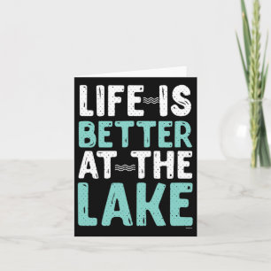 Canoeing Rafting Life Is Better At The Lake Nature Card