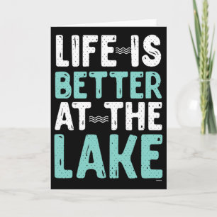 Canoeing Rafting Life Is Better At The Lake Nature Card