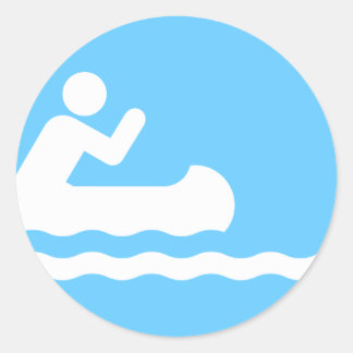 Canoeing Symbol Sticker