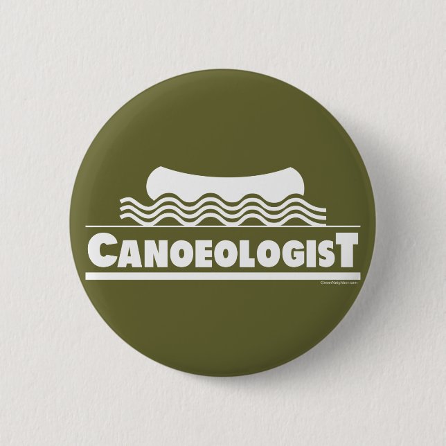 Canoeologist 2 Inch Round Button (Front)