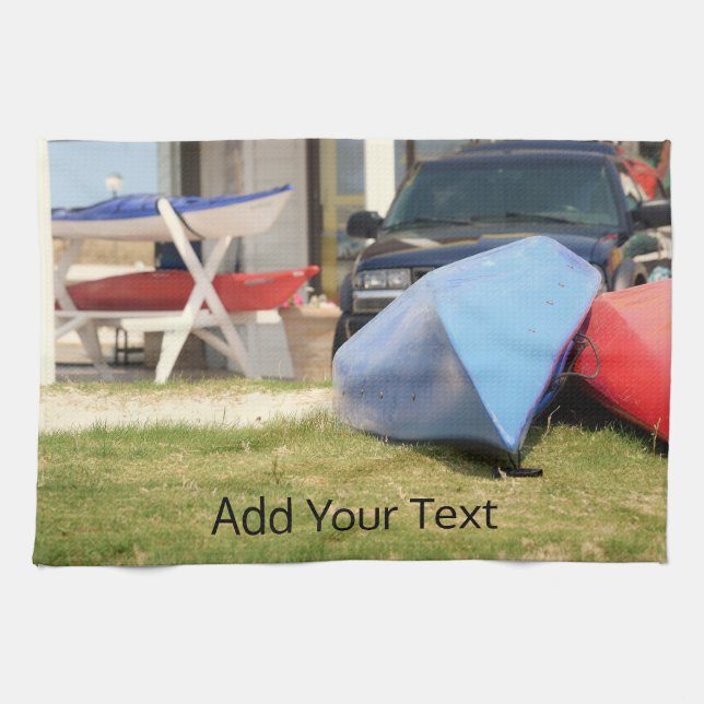 Canoes And Kayaks by Shirley Taylor Kitchen Towel (Horizontal)