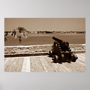 Canon over inlet sepia 1 poster