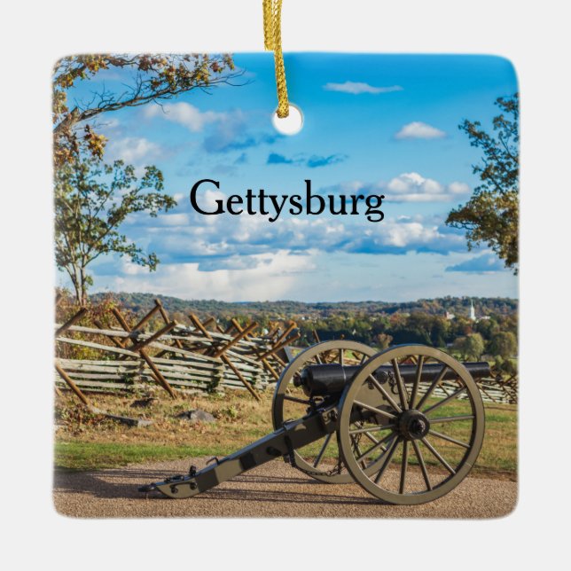 Canons at Gettysburg Ceramic Ornament (Front)