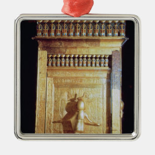 Canopic chest in the form of a shrine set metal ornament