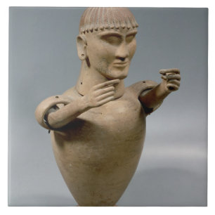 Canopic jar with moveable arms (clay) tile