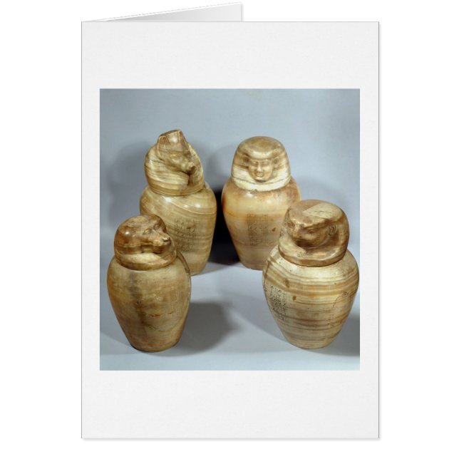Canopic jars of Hor-ir-aa, Saite (alabaster) (Front)