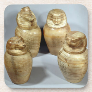 Canopic jars of Hor-ir-aa, Saite (alabaster) Coaster
