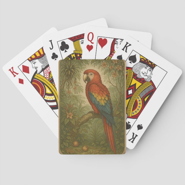 Canopy Sentinel – The Scarlet Macaw Playing Cards (Back)