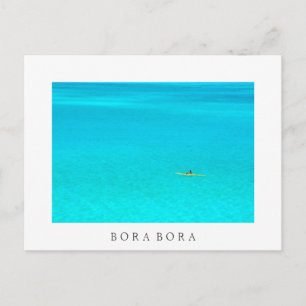 Canot Outrigger à Bora Bora Carte postale texte bl