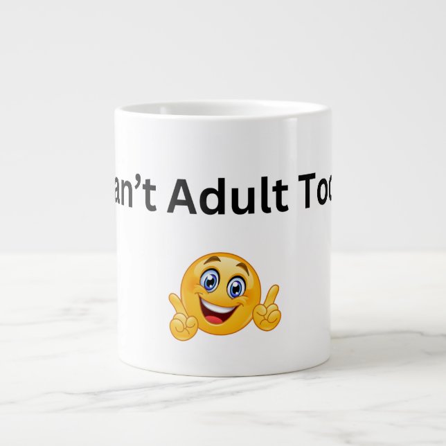 Can't Adult Today Mug - Funny Coffee Cup for Work, (Devant)