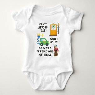 Can't Afford Gas or EV So Buying A Horse Joke Gift Baby Bodysuit