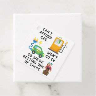 Can't Afford Gas or EV So Buying A Horse Joke Gift Favour Tags