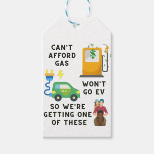Can't Afford Gas or EV So Buying A Horse Joke Gift Gift Tags