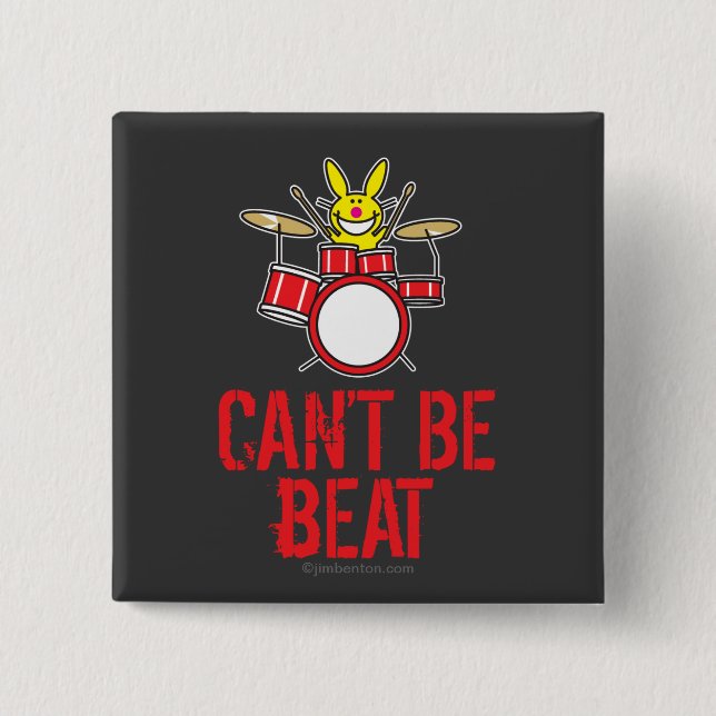 Can't Beat Me 2 Inch Square Button (Front)