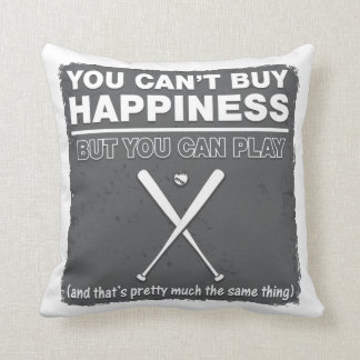 Can't Buy Happiness Baseball Throw Pillow