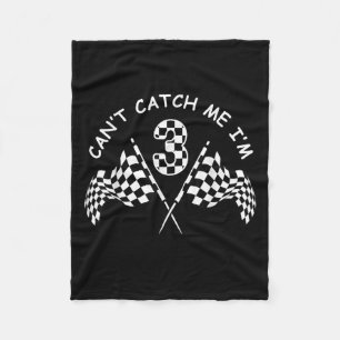 Cant Catch Me Im 3 Third Birthday Party Fleece Blanket