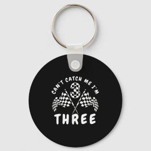 Cant Catch Me Im Three 3rd Birthday Party Keychain