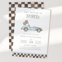 Can't Catch Me I'm Three Race Car 3rd Birthday
