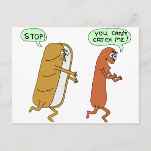 can't catch me postcard