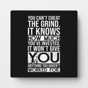 Can't Cheat The Grind - Gym, Hustle, Success Plaque