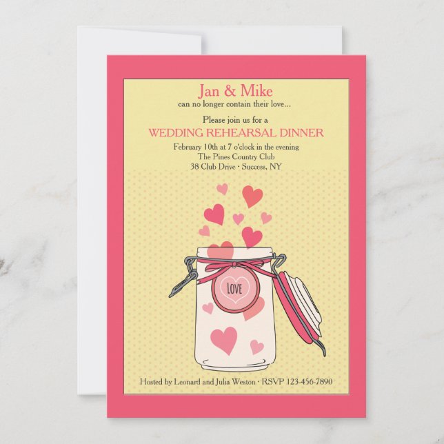 Can't Contain My Love Invitation (Front)