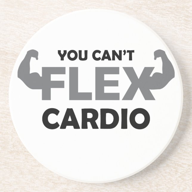 Can't Flex Cardio Coaster (Front)