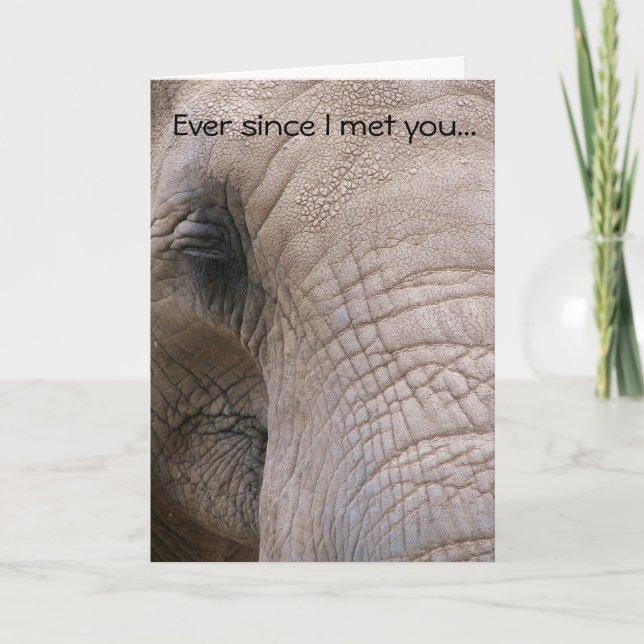 Can't Forget You Elephant Greeting Card (Front)