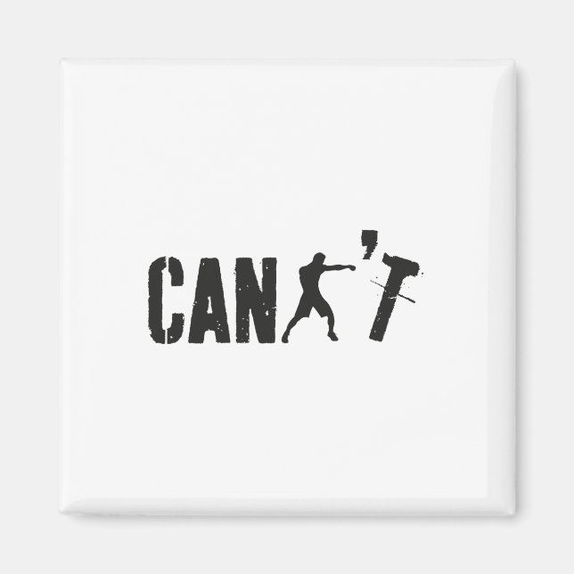 Can't Funny Boxing Coach Boxing Trainer Boxer Play Magnet (Front)