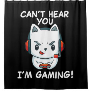 Cant Hear You Im Gaming Cat Gamer gift
