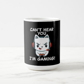 Cant Hear You Im Gaming | Cat Gamer gift Coffee Mug