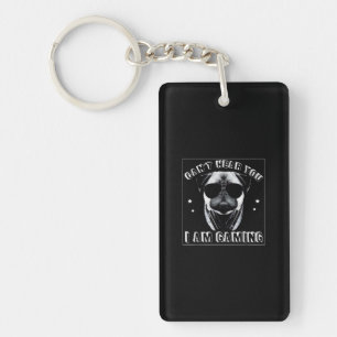 Can't Hear You I'm Gaming Funny Pug Lover Keychain