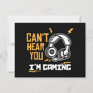 Can't hear you I'm Gaming - Gamer & Gamer Holiday Card